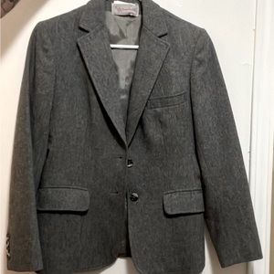 Vintage Evan-Picone Wool Blazer Suit Jacket Grey